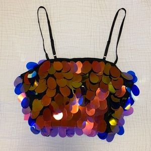 Forever 21 size small shimmery crop tank